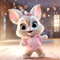 cartoon cute rabbit bunny funny in party