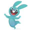 Cartoon cute rabbit. Woodland animals. Vector illustration. Royalty Free Stock Photo