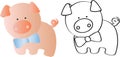 Cartoon cute toy baby pig