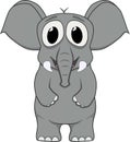 Cartoon of a cute and unique little elephant