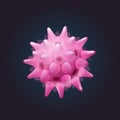 Cartoon 3d model of rotavirus. External structure Royalty Free Stock Photo