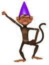 Cartoon 3d monkey dancing