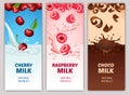 Cartoon Dairy Products Vertical Banners