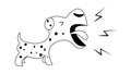 Cartoon Dalmatian Dog Barking Clipart