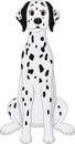 Cartoon dalmatian dog sitting Royalty Free Stock Photo