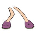 Cartoon dancing feet sign