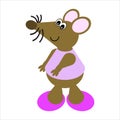 Cartoon of a Dancing Mouse Royalty Free Stock Photo