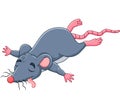 Cartoon dead mouse Royalty Free Stock Photo