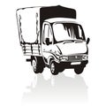 Cartoon delivery / cargo truck Royalty Free Stock Photo