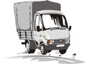 Cartoon delivery / cargo truck Royalty Free Stock Photo