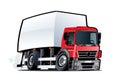 Cartoon delivery or cargo truck isolated on white background Royalty Free Stock Photo