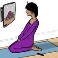 Despondent yoga woman Royalty Free Stock Photo
