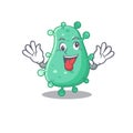 A cartoon design of agrobacterium tumefaciens having a crazy face