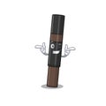 Cartoon design of eyebrow pencil showing funny face with wink eye