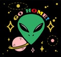 Head alien say go home