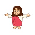 Cartoon design of jesus christ blessing for all