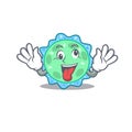 A cartoon design of pseudomonas aeruginosa having a crazy face Royalty Free Stock Photo