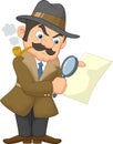 Cartoon Detective Man