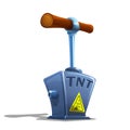 Cartoon detonator for tnt and explosive objects. Royalty Free Stock Photo