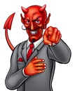 Cartoon Devil Businessman