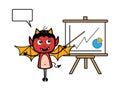 Cartoon Devil with Presentation Baord