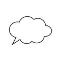 Cartoon dialogs cloud line vector, thinking cloud icon image Royalty Free Stock Photo