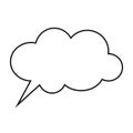 Cartoon dialogs cloud line vector, thinking cloud icon image Royalty Free Stock Photo