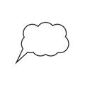 Speech bubble, speech balloon, chat bubble line art vector icon for apps and websites Royalty Free Stock Photo