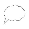 Cartoon dialogs cloud line vector, thinking cloud icon image Royalty Free Stock Photo