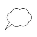 Cartoon dialogs cloud line vector, thinking cloud icon image