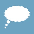 Cartoon dialogs cloud vector, thinking cloud icon image