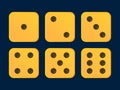 Cartoon dice flat illustration in Yellow color