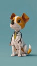Cartoon digital avatar of Vetsy A techsavvy veterinarian who uses the latest digital tools to diagnose and treat pets Royalty Free Stock Photo