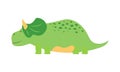 Cartoon dinosaur, cute dino, animal character vector icon, baby funny illustration Royalty Free Stock Photo