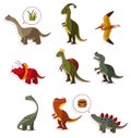 Cartoon dinosaur icon