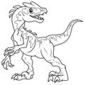 Cartoon Dinosaur Indominus rex line art