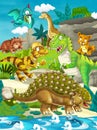 Cartoon dinosaur land