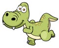 Cartoon dinosaur running Royalty Free Stock Photo