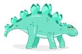 Cartoon dinosaur stegosaurus Royalty Free Stock Photo