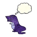 cartoon dinosaur with thought bubble Royalty Free Stock Photo