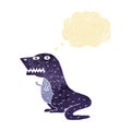 cartoon dinosaur with thought bubble Royalty Free Stock Photo