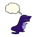 cartoon dinosaur with thought bubble Royalty Free Stock Photo