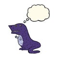 cartoon dinosaur with thought bubble Royalty Free Stock Photo