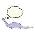 cartoon dinosaur with thought bubble Royalty Free Stock Photo