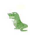 cartoon dinosaur with thought bubble Royalty Free Stock Photo