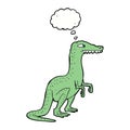 cartoon dinosaur with thought bubble Royalty Free Stock Photo