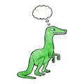 cartoon dinosaur with thought bubble Royalty Free Stock Photo