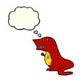 cartoon dinosaur with thought bubble Royalty Free Stock Photo