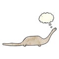 cartoon dinosaur with thought bubble Royalty Free Stock Photo