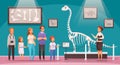 Cartoon Dinosaurs Exhibition Composition Royalty Free Stock Photo